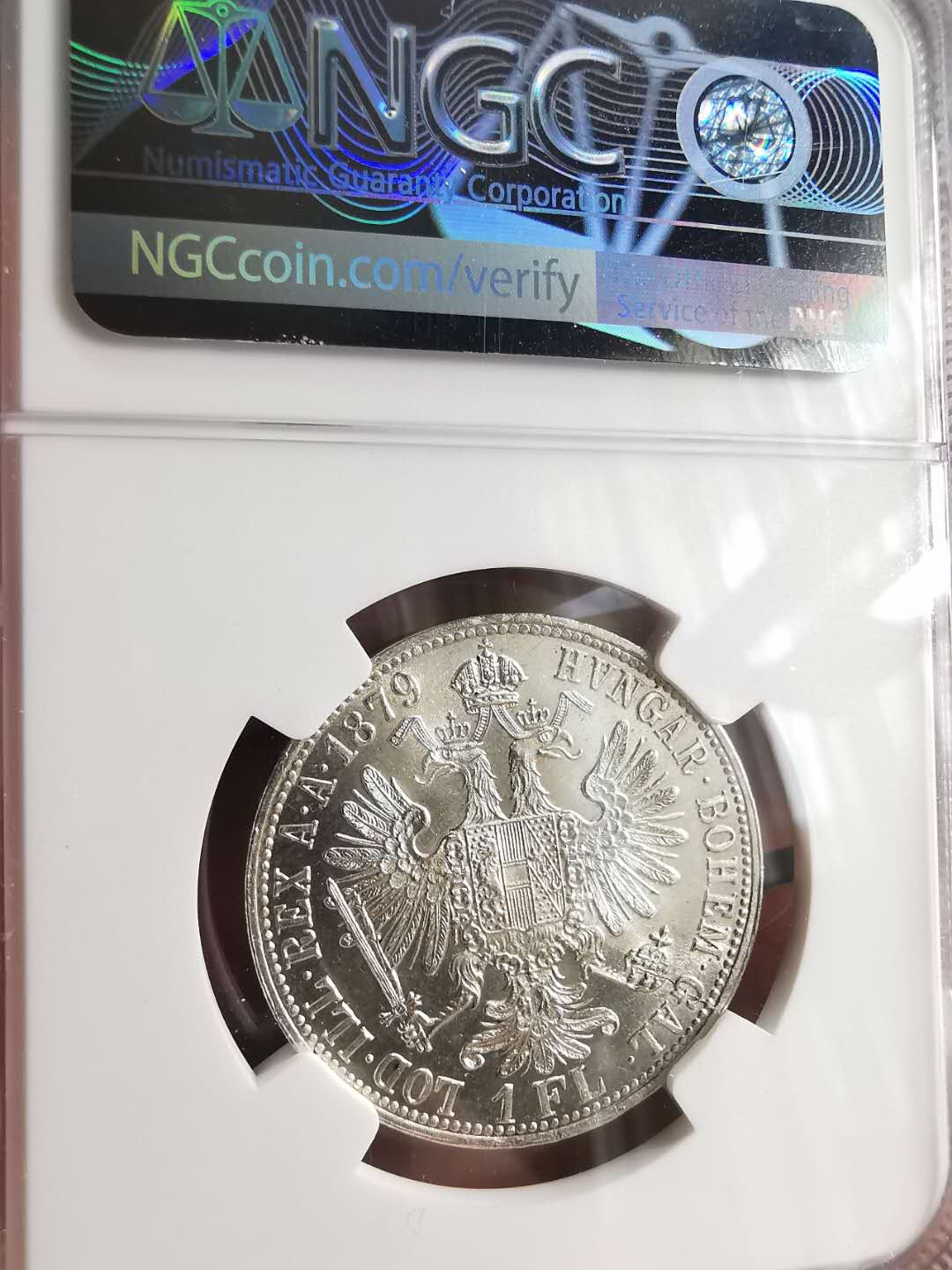 凡希社世界钱币微拍第一百六十八期 1879奥地利佛罗林NGC-MS64