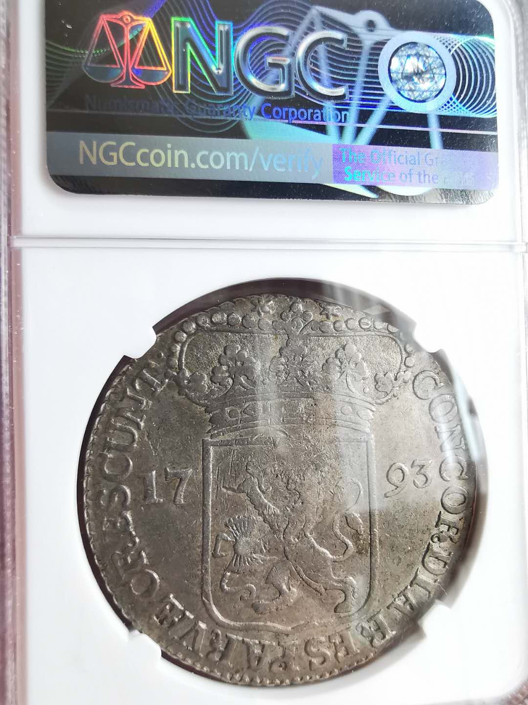 凡希社世界钱币微拍第一百六十八期 1793泽兰杜卡特大银NGC-XFD