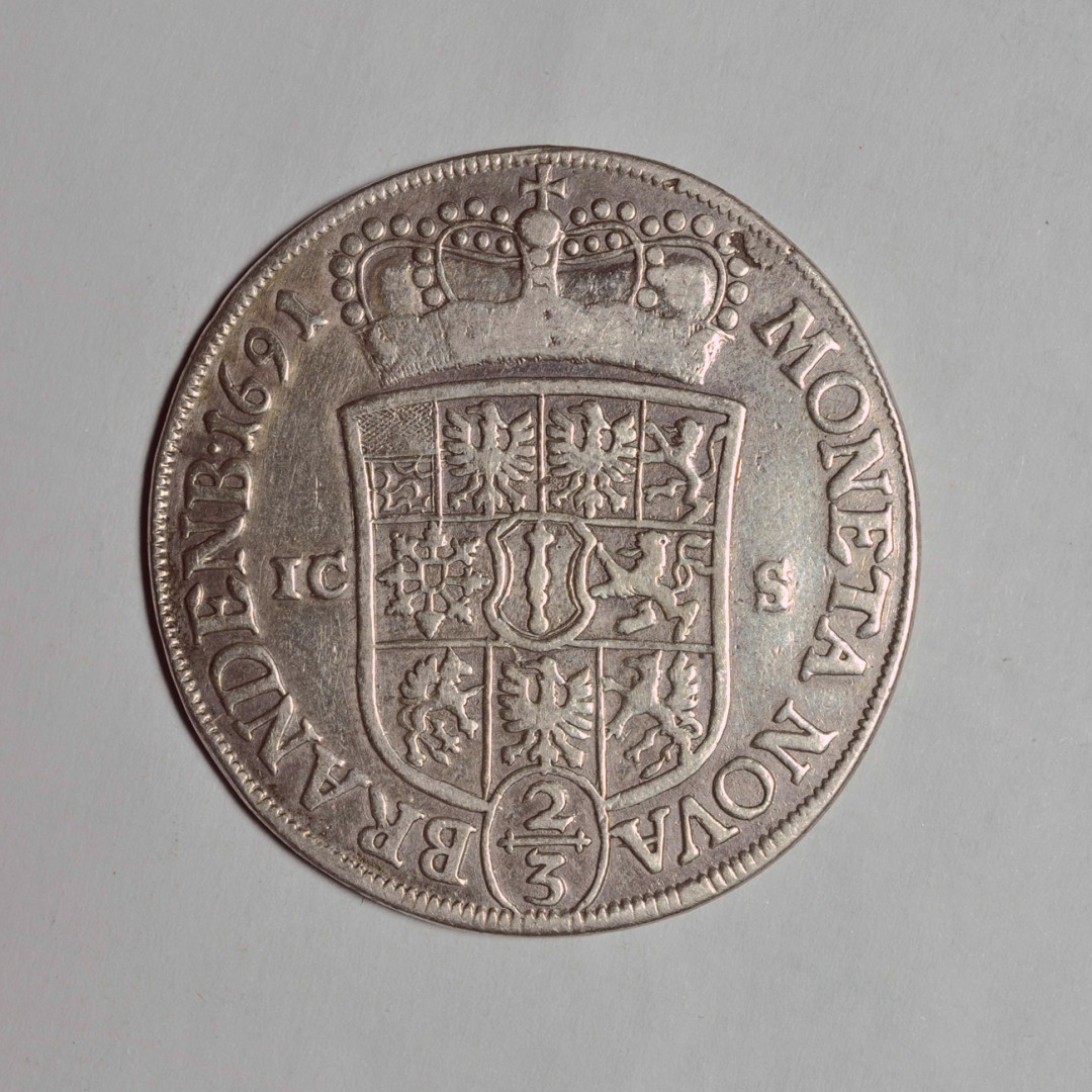 《竞宝斋》钱币微拍-第2场（0佣金包邮） 德国1691年2/3泰勒