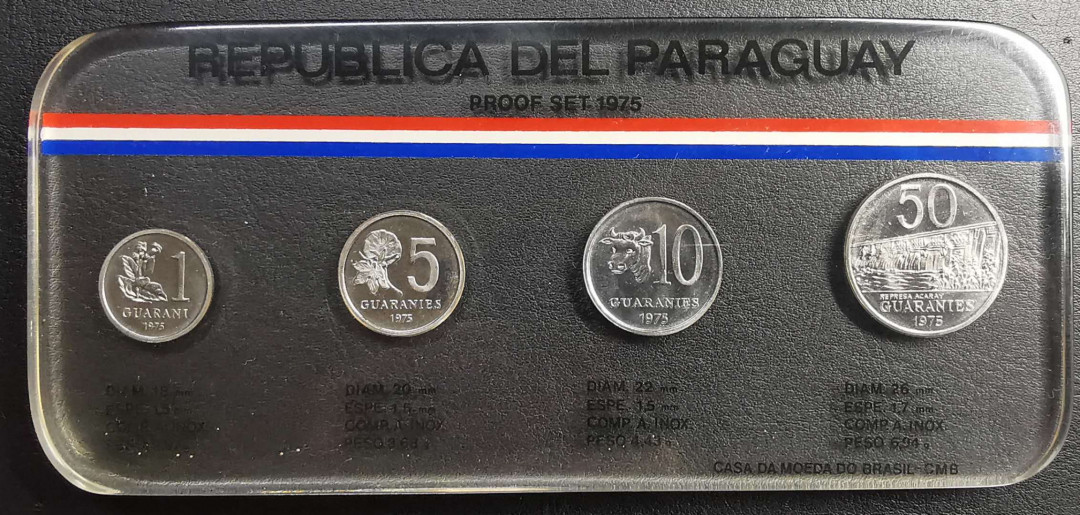 凡希社世界钱币微拍第一百六十八期 荐！1975巴拉圭MINT SET四枚套稀少！