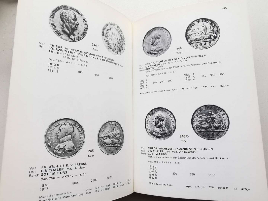 凡希社世界钱币微拍第一百六十八期 德国泰勒目录（1800-1871）271页 七五品