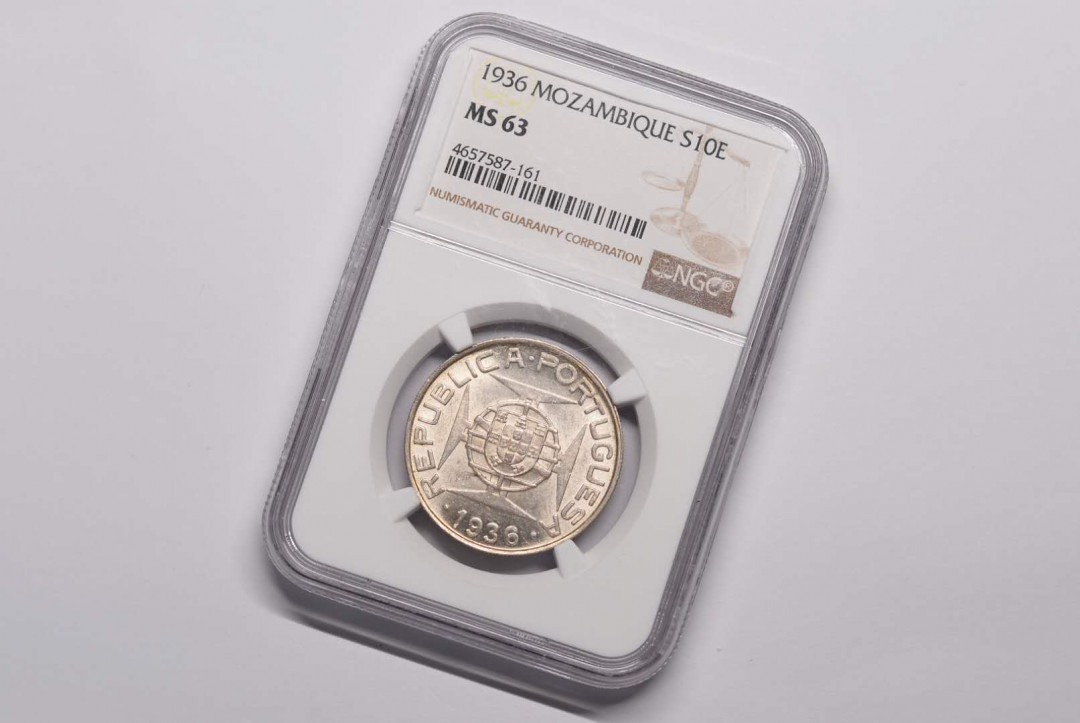 凡希社世界钱币微拍第一百六十八期 1936葡属莫桑比克10埃斯库多NGC-MS63