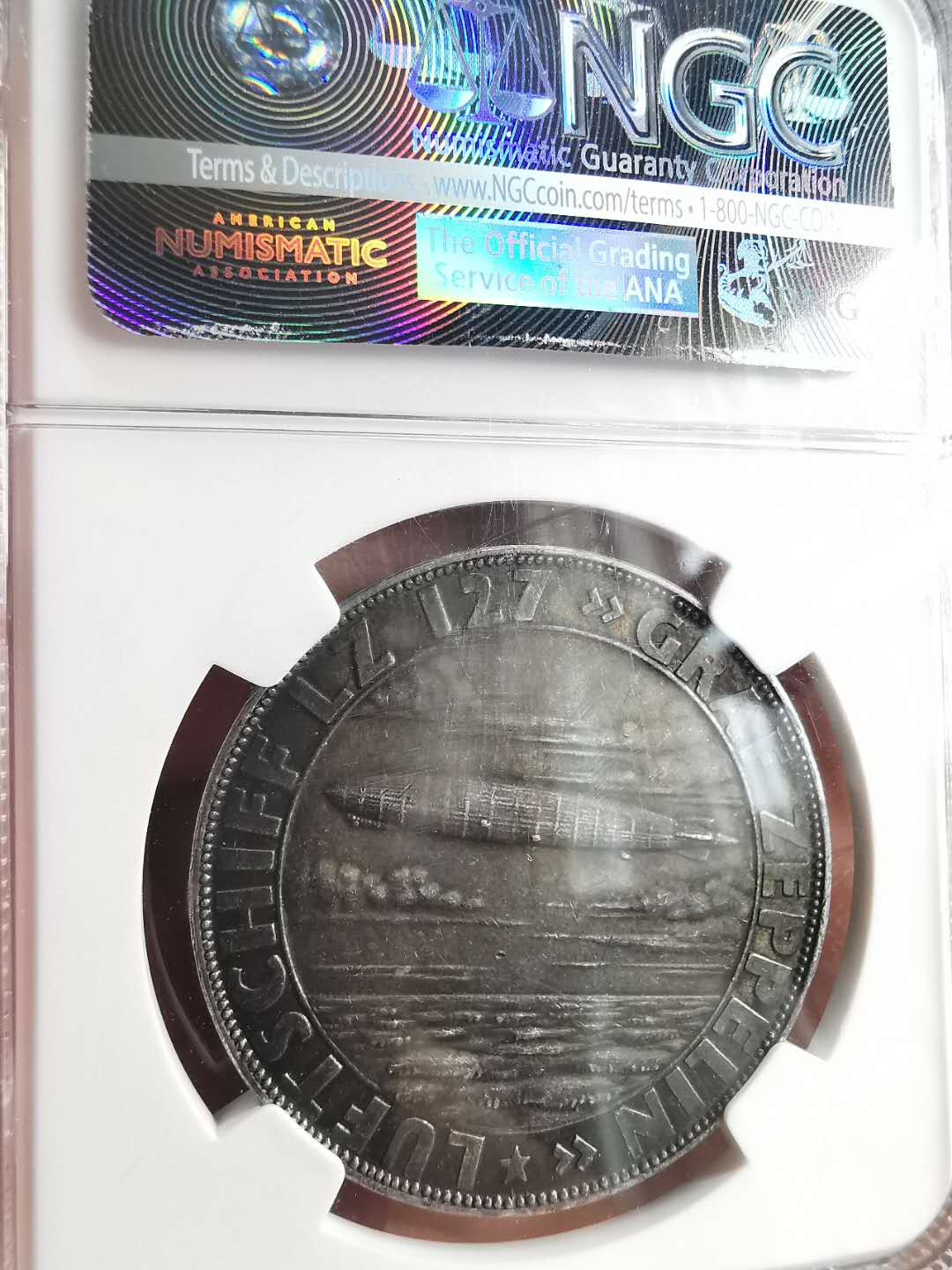 凡希社世界钱币微拍第一百六十八期 1928德国齐柏林纪念银章NGC-MS61