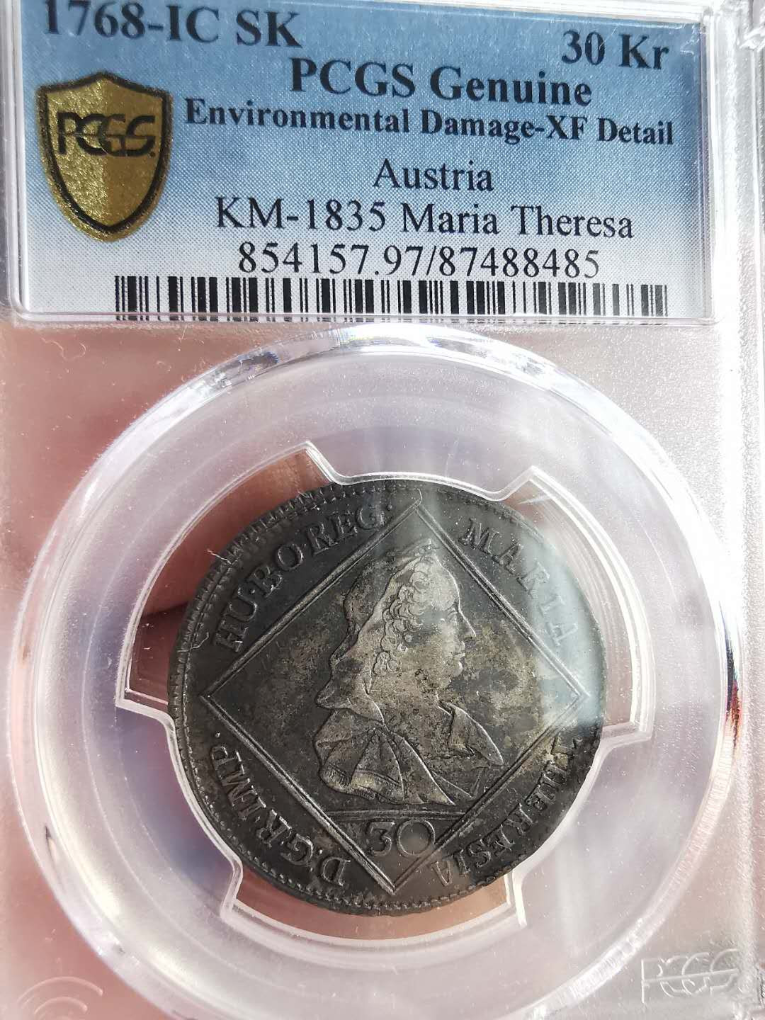 凡希社世界钱币微拍第一百六十八期 1768神罗特蕾莎30K PCGS-XFD
