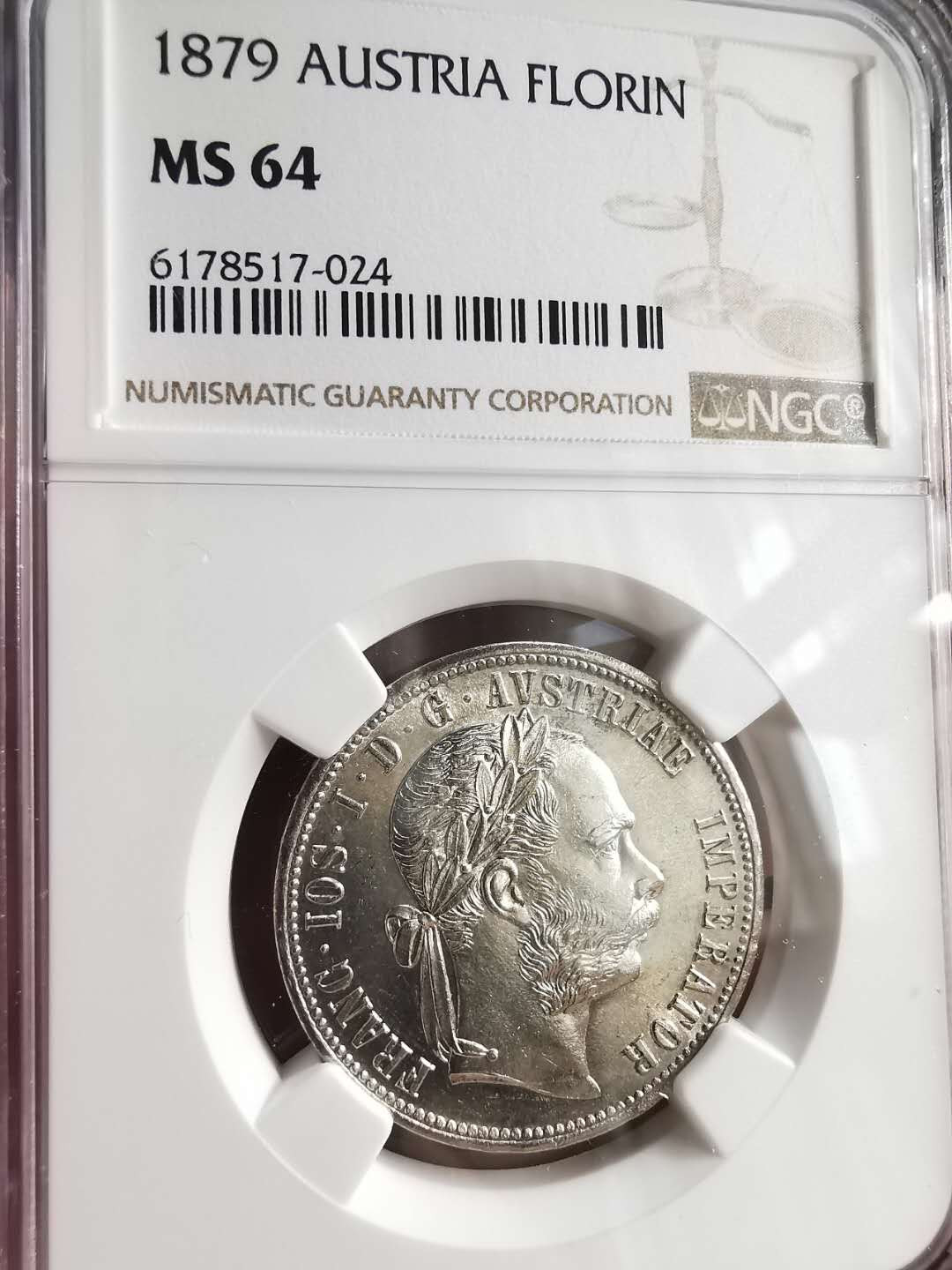 凡希社世界钱币微拍第一百六十八期 1879奥地利佛罗林NGC-MS64