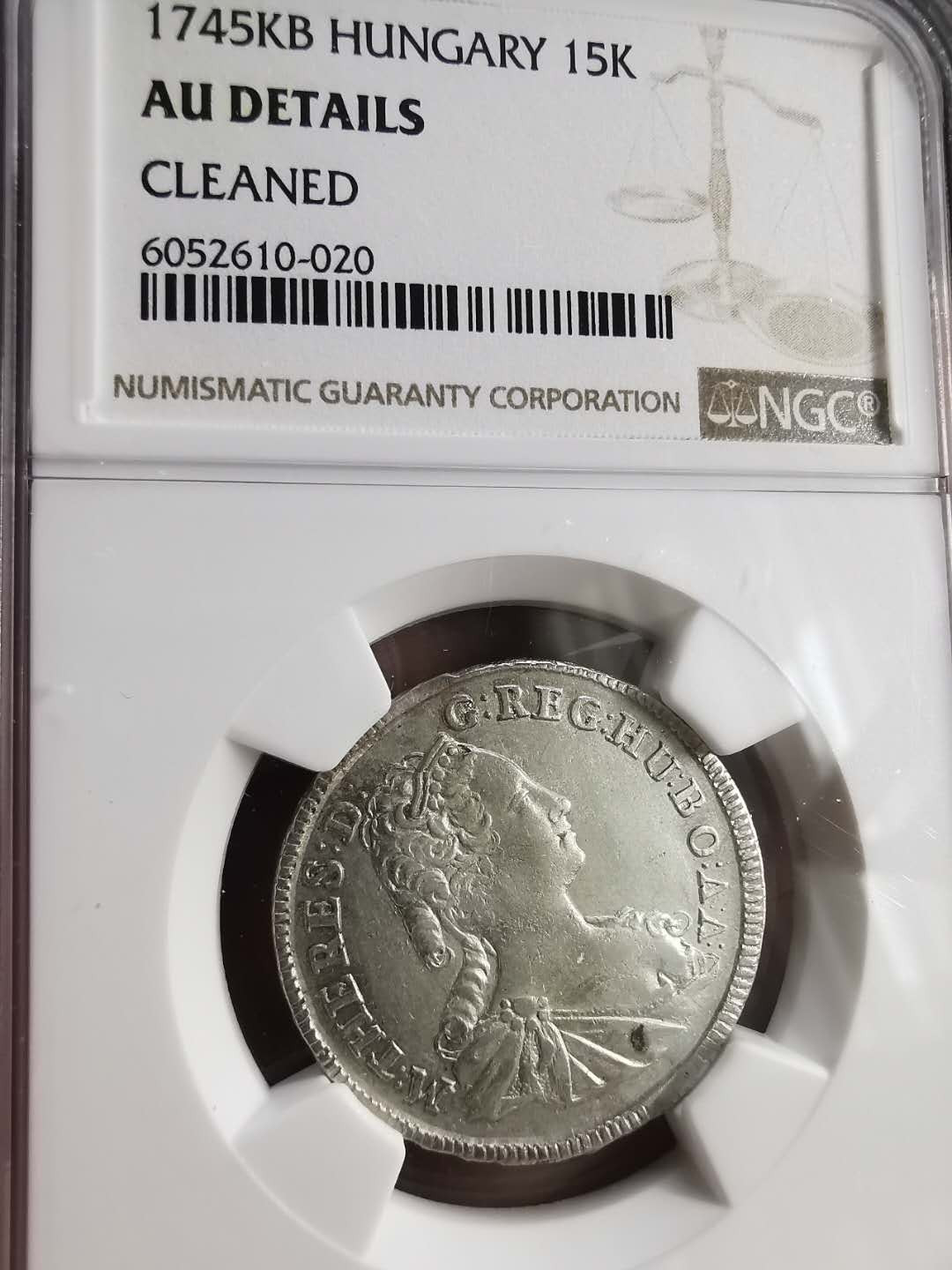 凡希社世界钱币微拍第一百六十八期 1745神罗匈牙利15K NGC-AUD