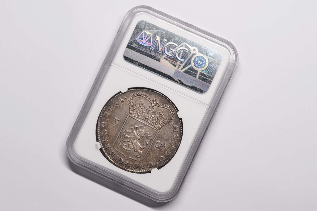 凡希社世界钱币微拍第一百六十八期 荐！1786乌特勒支3盾大银NGC-MS62包浆绝美！