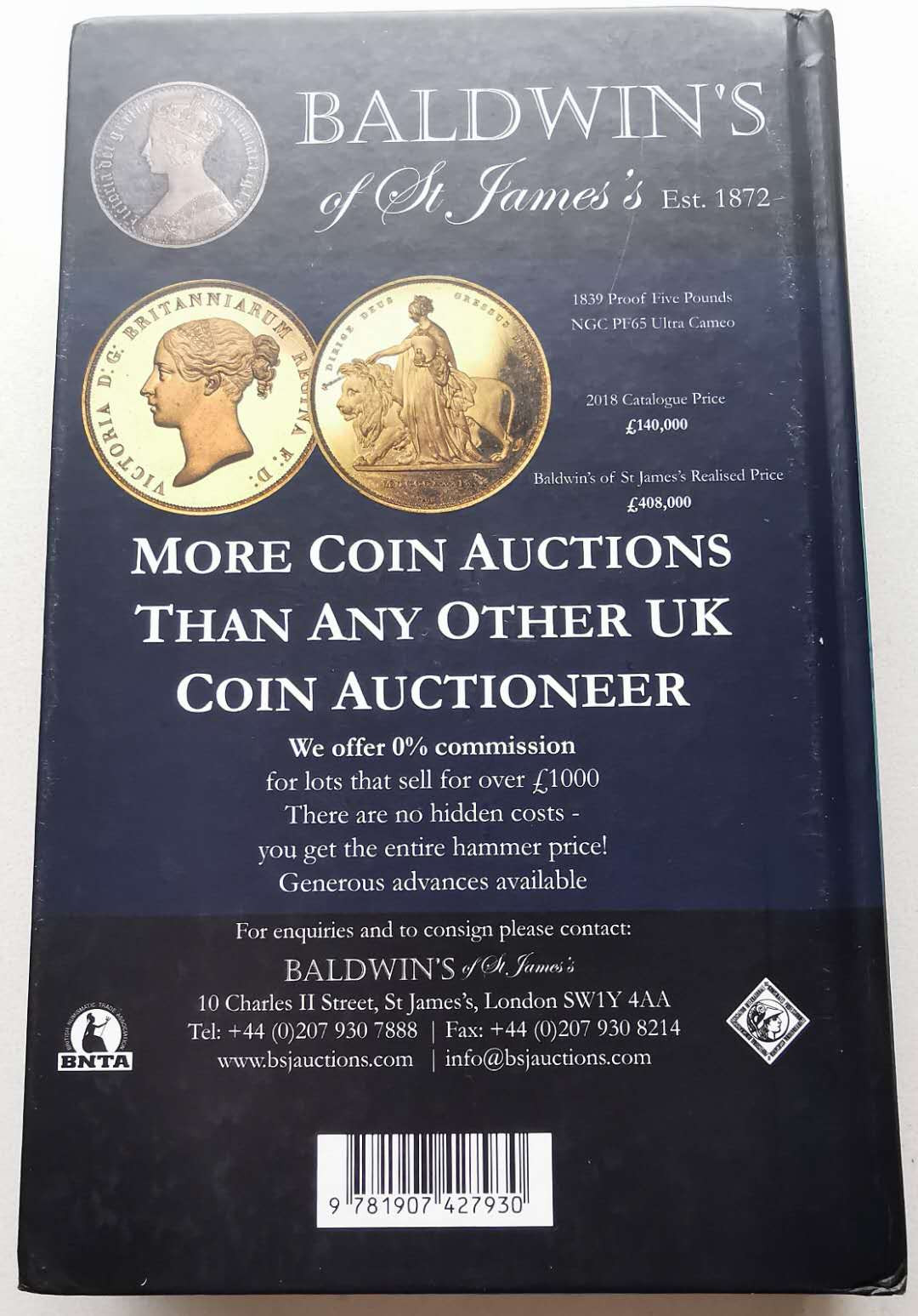 凡希社世界钱币微拍第一百六十八期 联合王国钱币标准目录1970以前 2019版 九品