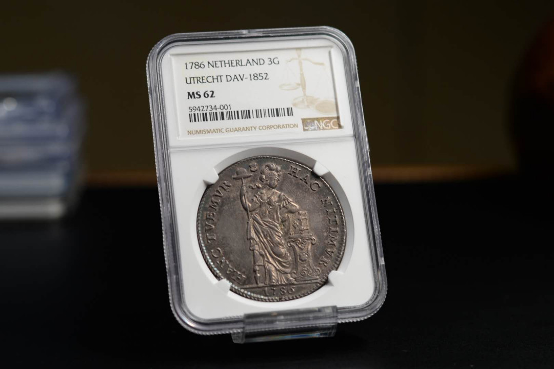 凡希社世界钱币微拍第一百六十八期 荐！1786乌特勒支3盾大银NGC-MS62包浆绝美！