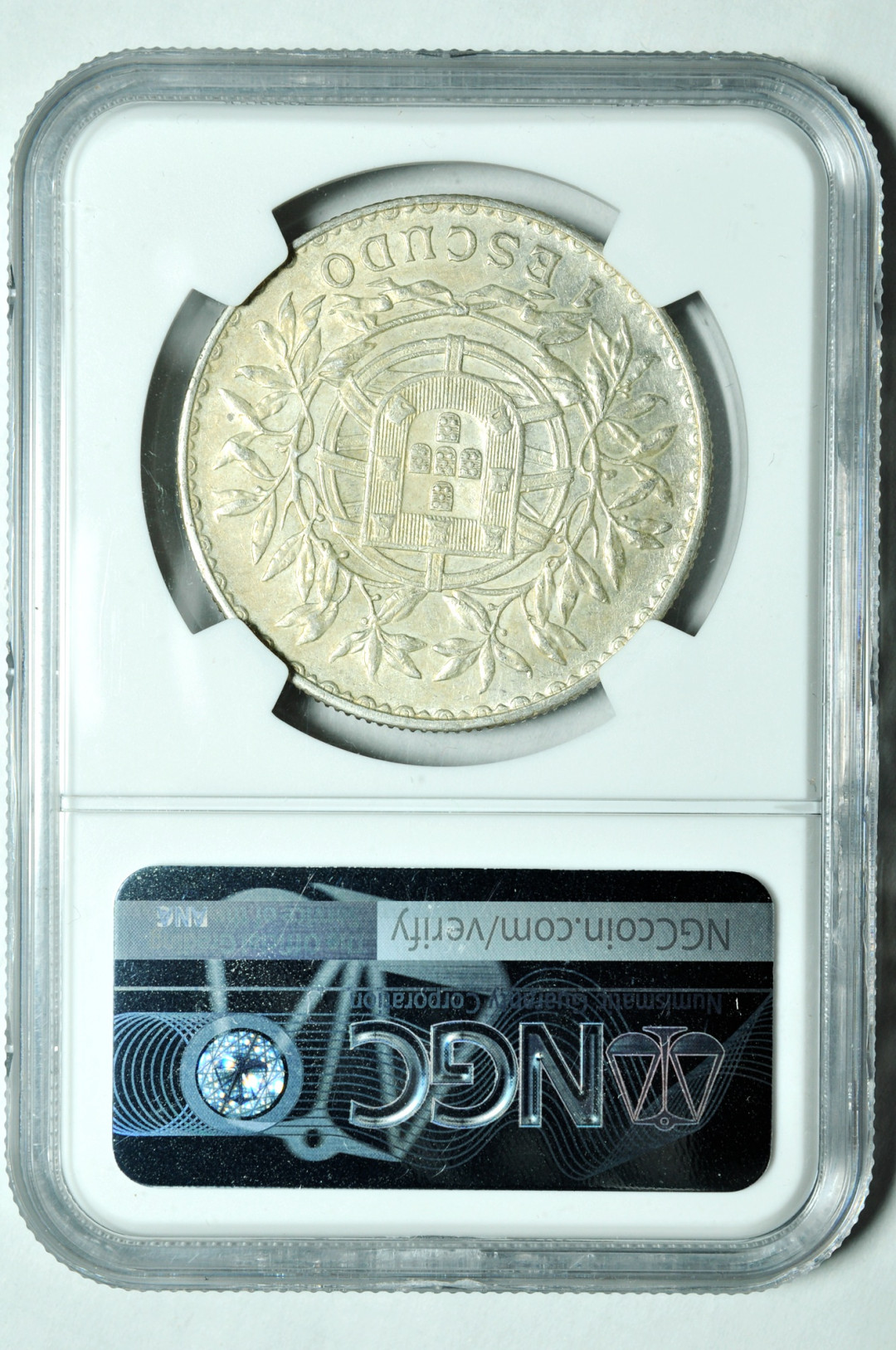 《竞宝斋》钱币微拍-第2场（0佣金包邮） NGC 葡萄牙 女神 1915年1埃斯库多 大银币