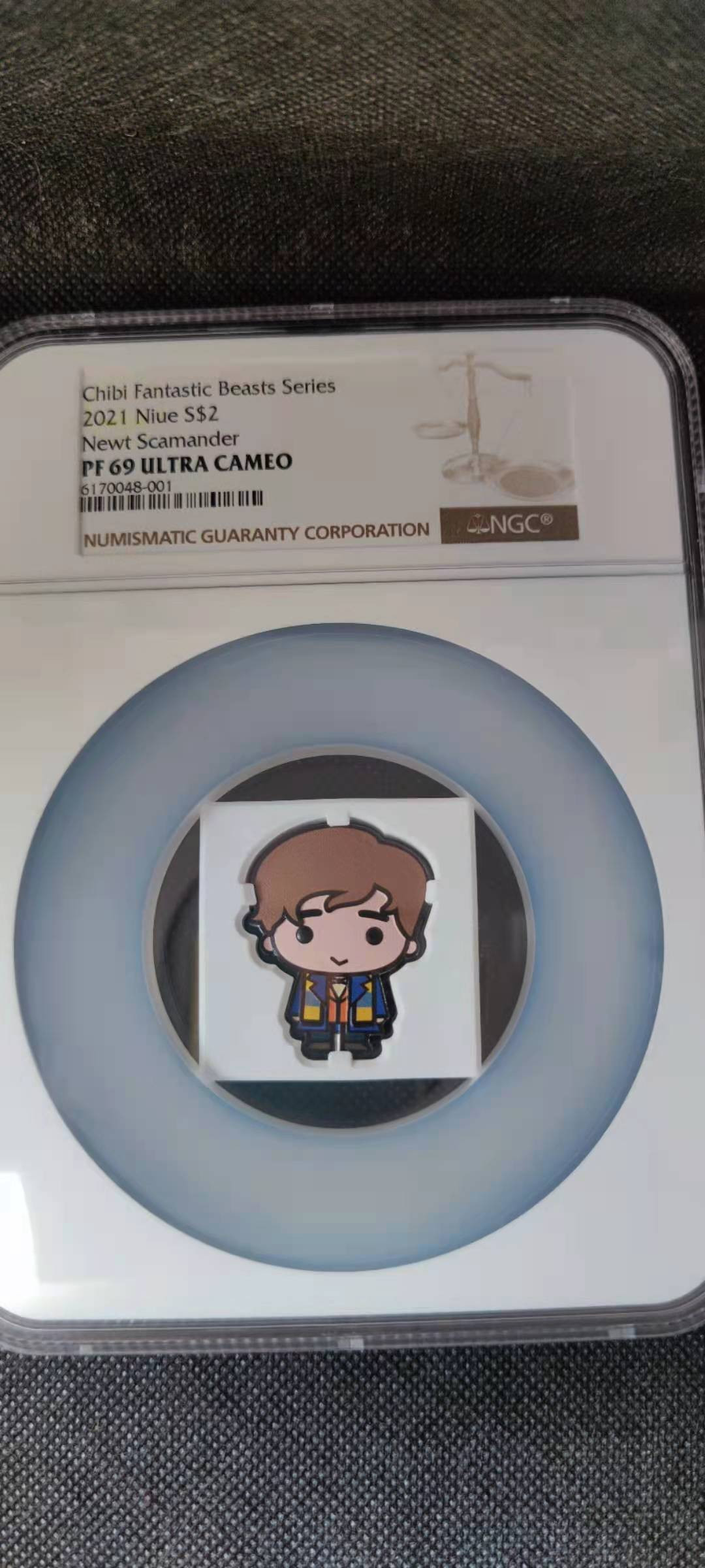【随心拍&Getcoins】钱币拍卖第九十九期～ 纽埃2021年Chibi神奇动物纽特·斯卡曼德彩色银币