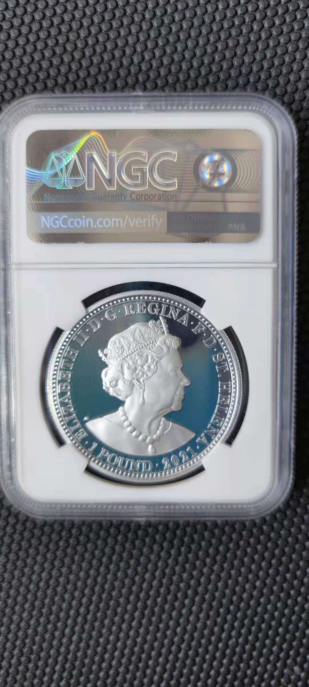 【随心拍&Getcoins】钱币拍卖第九十九期～ 【圣赫勒拿】2021年英国美惠三女神1盎司精制纪念银币