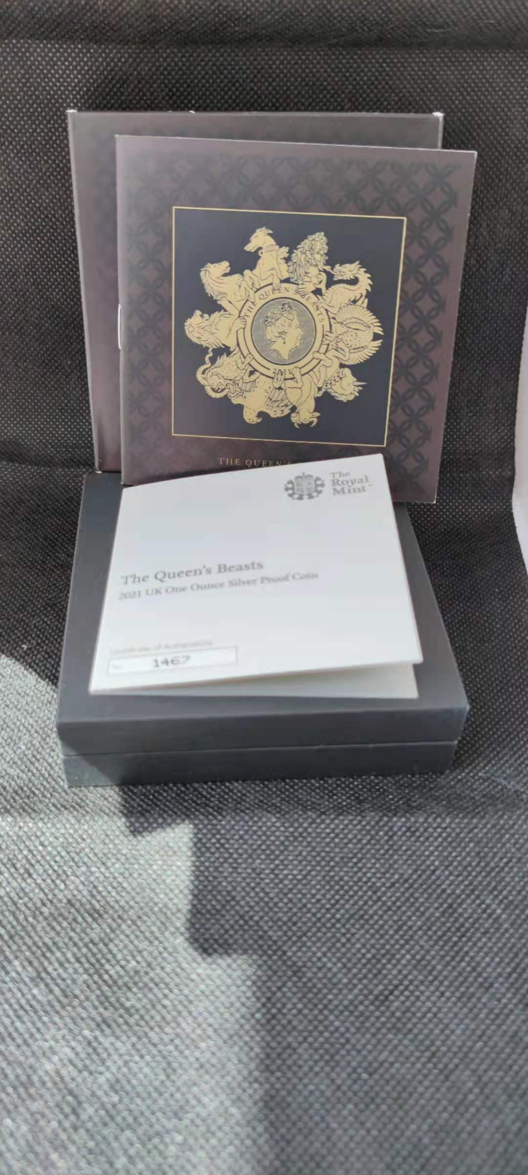 【随心拍&Getcoins】钱币拍卖第九十九期～ 【英国】2021年精制1oz女王神兽十合一纪念银币