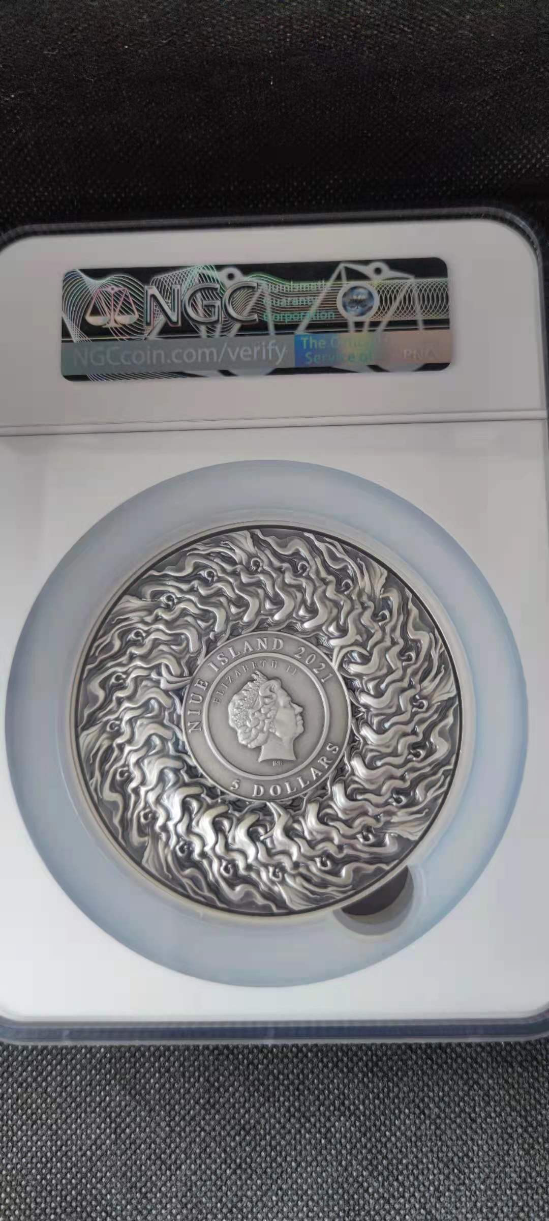 【随心拍&Getcoins】钱币拍卖第九十九期～ 纽埃2021年哪吒闹海2盎司高浮雕镀金银铜双金属币