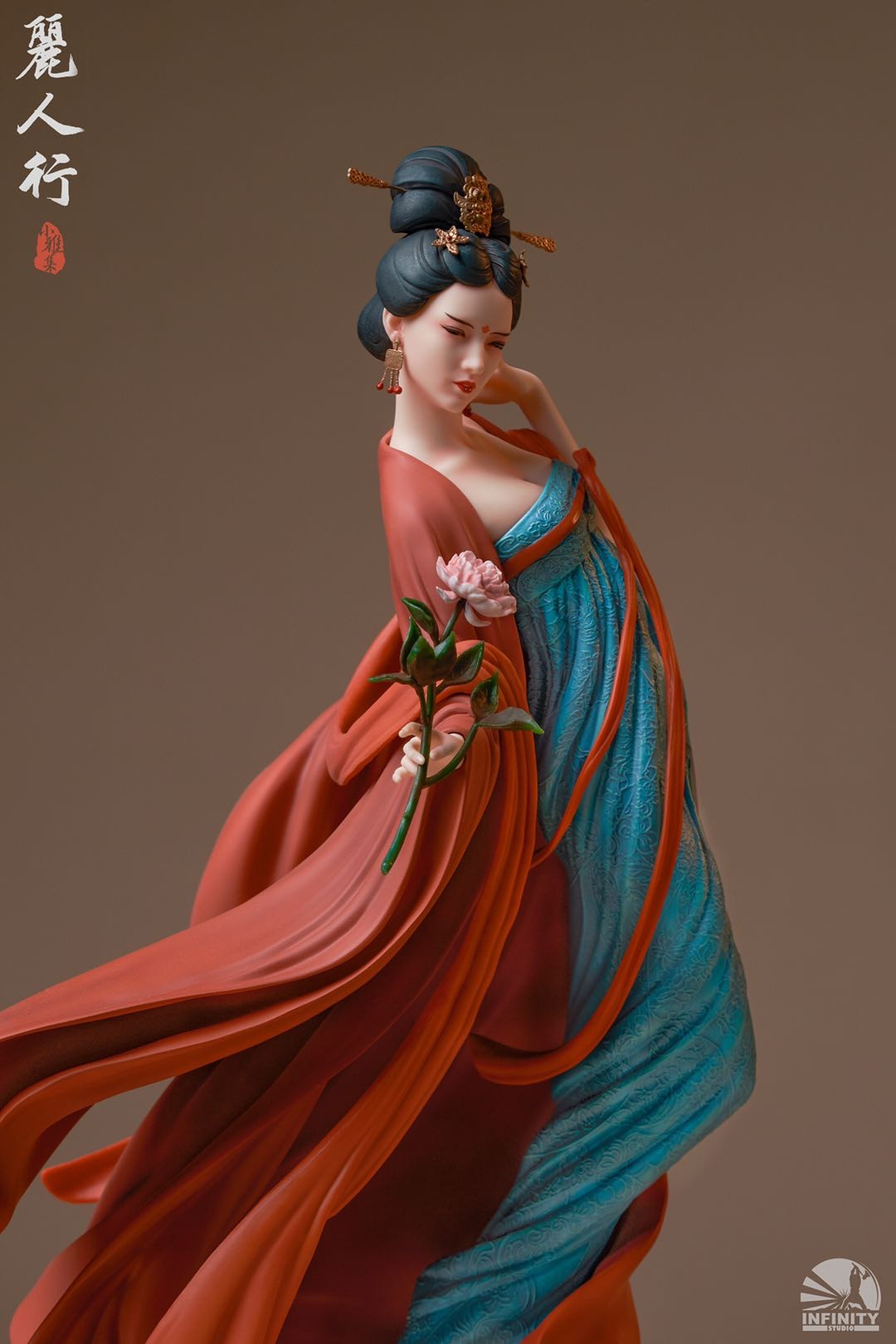 零元拍：开天工作室罗其胜 1/6 雕像雕塑小雅集《丽人行·馨香》艺术品古风雕像 惊鸿版。