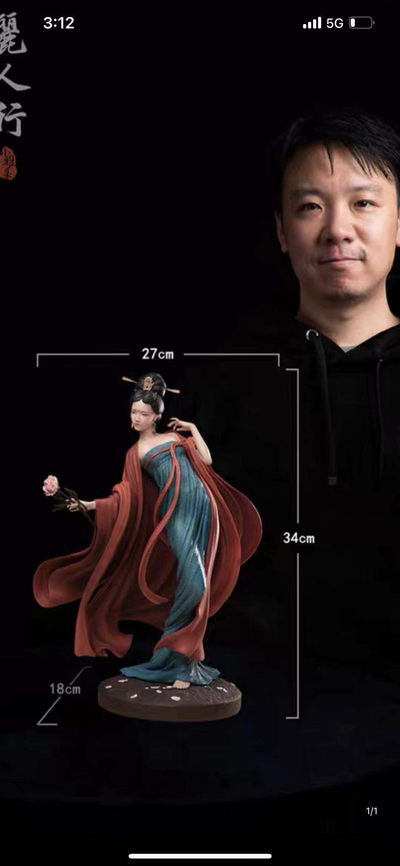 零元拍：开天工作室罗其胜 1/6 雕像雕塑小雅集《丽人行·馨香》艺术品古风雕像 惊鸿版。 - 零元拍：开天工作室罗其胜 1/6 雕像雕塑小雅集《丽人行·馨香》艺术品古风雕像 惊鸿版。