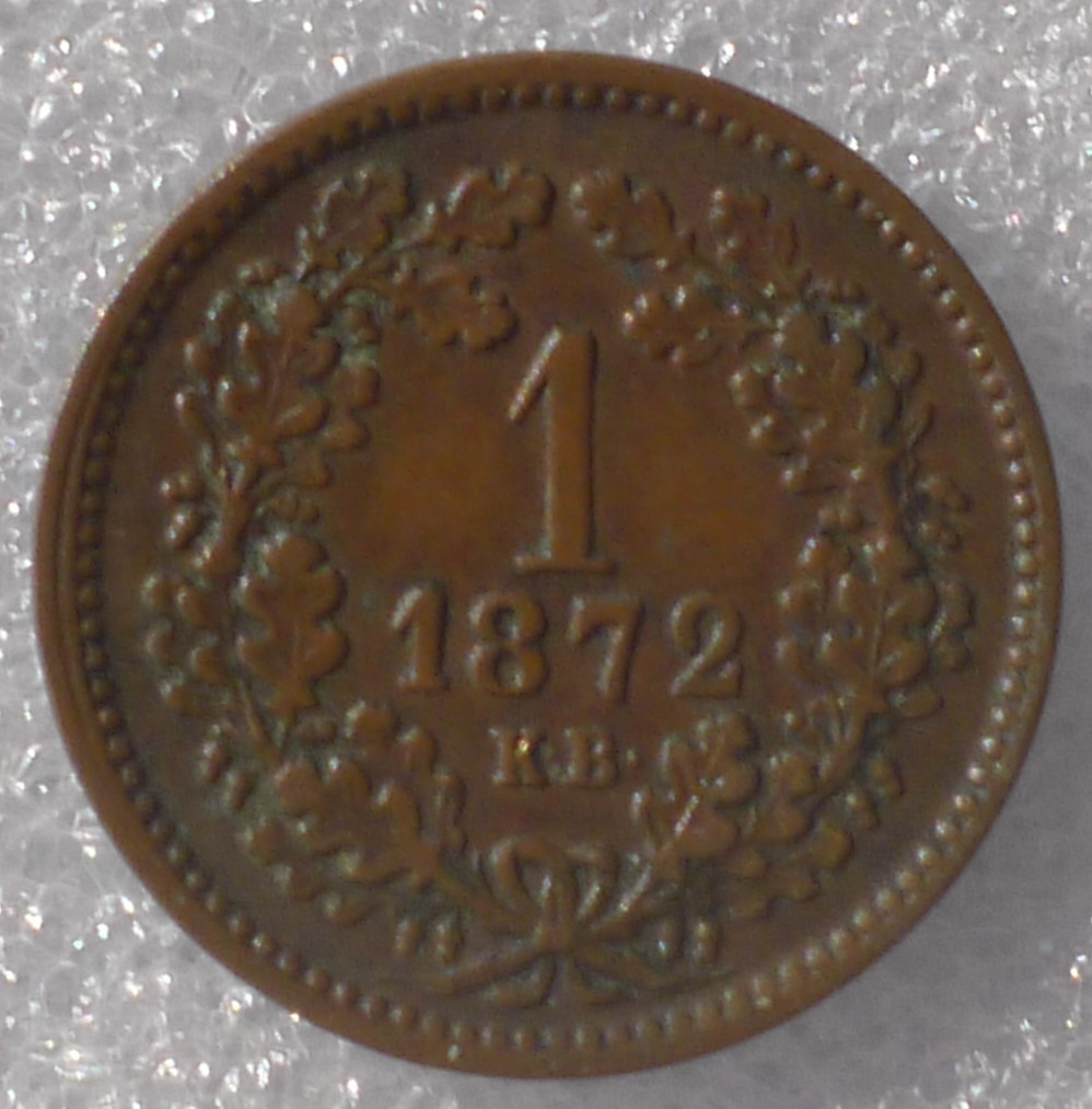 世界钱币章牌书籍专场拍卖第89期 1872年 奥匈帝国 --匈牙利 双天使扶皇冠 1克洛泽 铜币