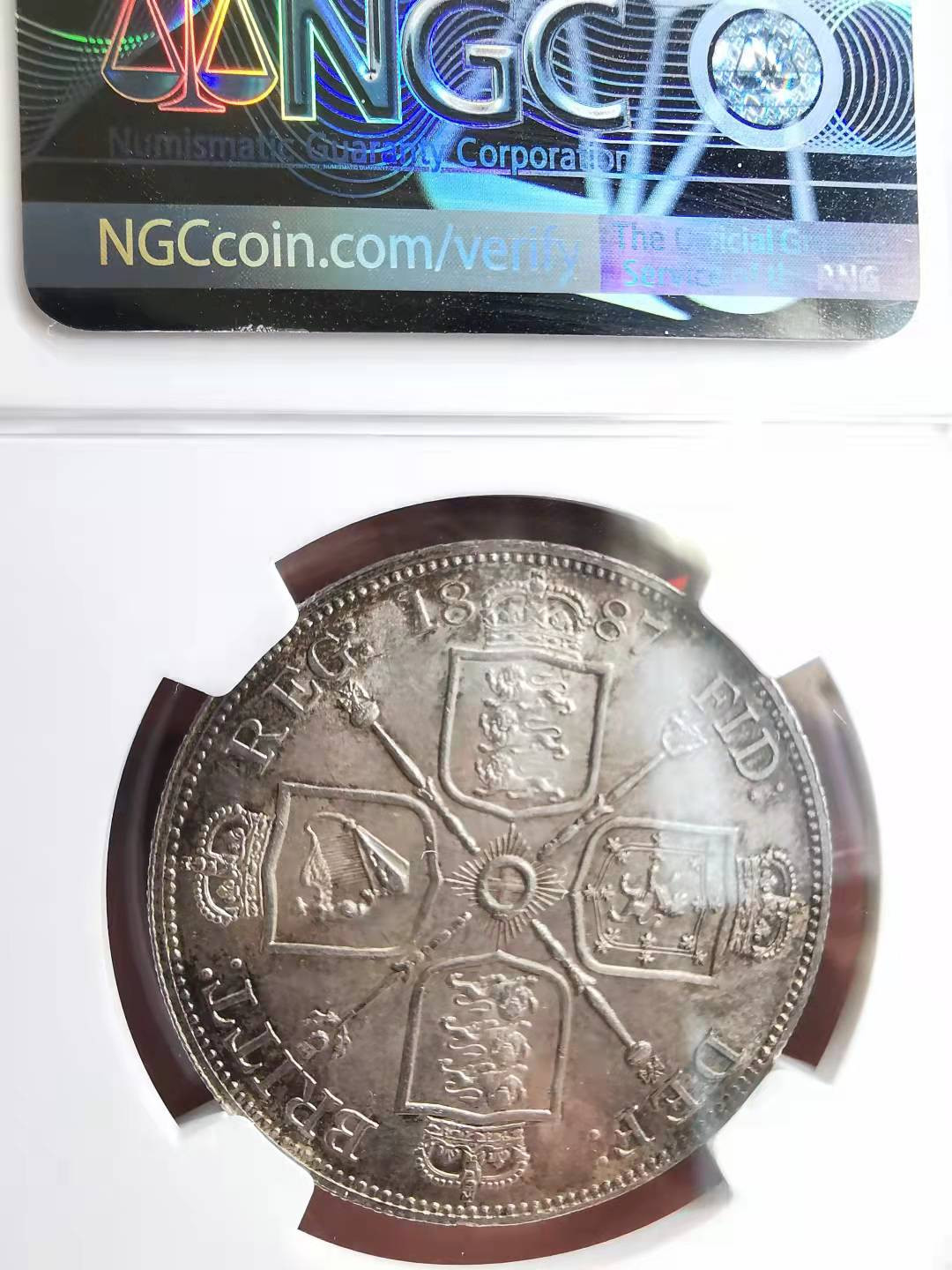 凡希社世界钱币副品捡漏自动拍专场一 1887英国老维双佛罗林大银NGC-UNCD