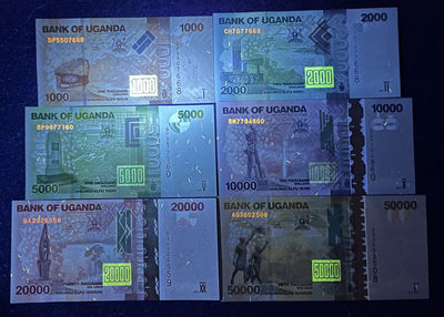 小福收藏团购第43期 乌干达 2010-2021年版 全套面值 1000 2000  5000 10000 20000 50000先令  非洲精美纸币 