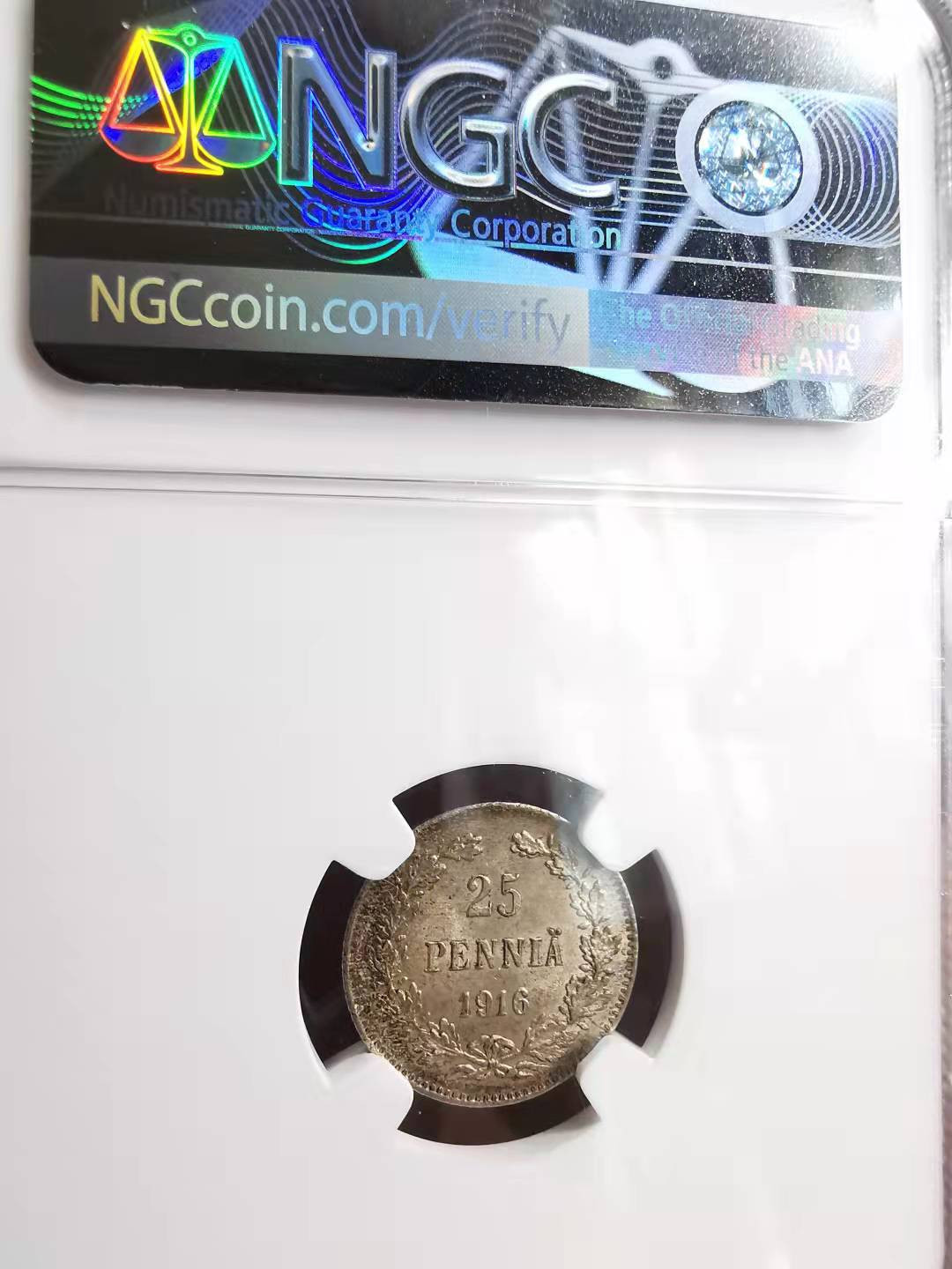 凡希社世界钱币副品捡漏自动拍专场一 1916芬兰25盆尼NGC-MS64