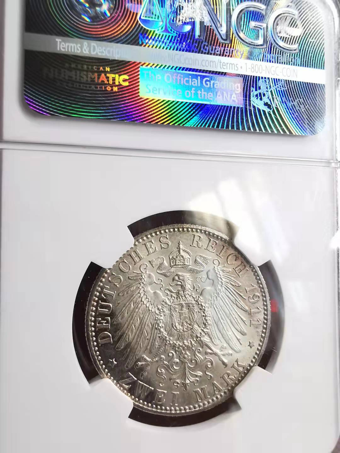 凡希社世界钱币副品捡漏自动拍专场一 1911巴伐利亚2马克NGC-UNCD