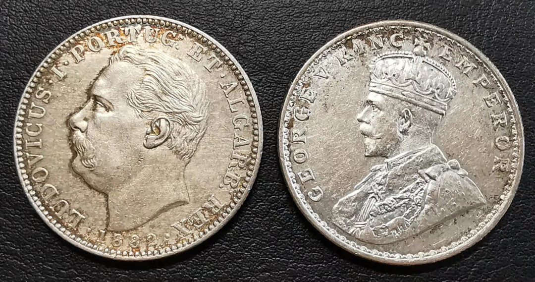 凡希社世界钱币副品捡漏自动拍专场一 葡属英属印度卢比一对XF