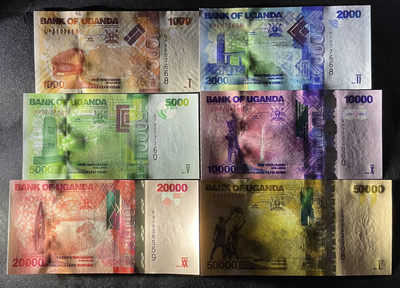 小福收藏团购第43期 乌干达 2010-2021年版 全套面值 1000 2000  5000 10000 20000 50000先令  非洲精美纸币 