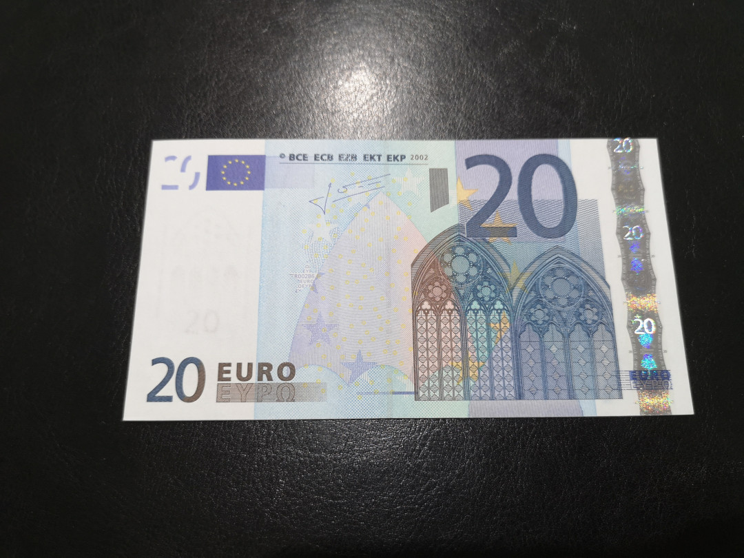 《外钞收藏家》第一百二十四期拍卖 二签20欧元  全新UNC 德国版