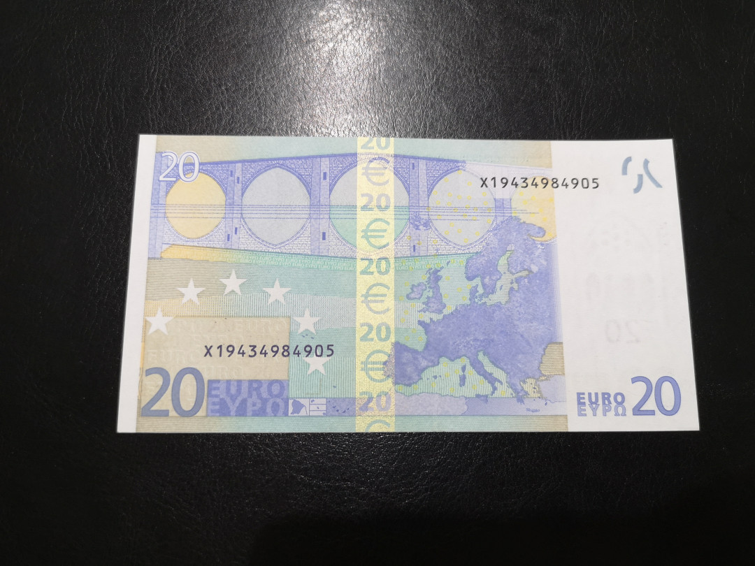 《外钞收藏家》第一百二十四期拍卖 二签20欧元  全新UNC 德国版