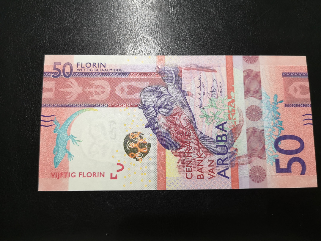 《外钞收藏家》第一百二十四期拍卖 2019年阿鲁巴最新版50 全新UNC A冠