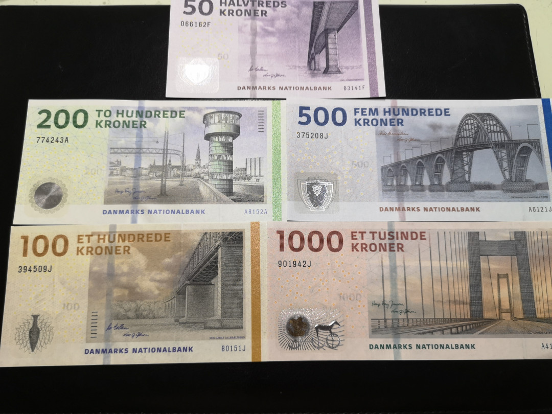 《外钞收藏家》第一百二十四期拍卖 丹麦船版 全套五张 绝品