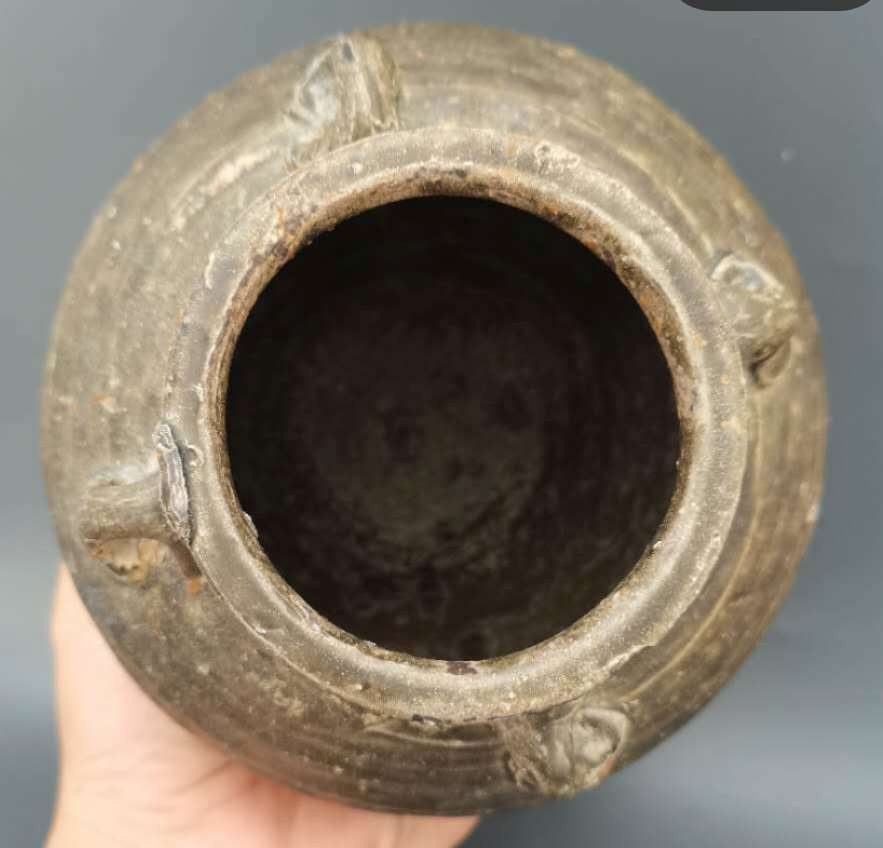 N&C 第十五期 瓷器纸币银币迷你场  唐代 宣州窑 青釉四系礶 古朴的大唐风韵，完好无损，细节尺寸如图所示