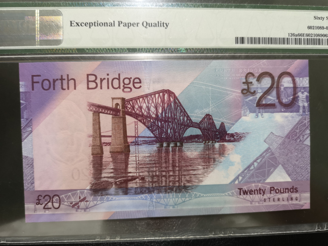 《外钞收藏家》第一百二十四期拍卖 2007年苏格兰AA冠 20镑  pmg66