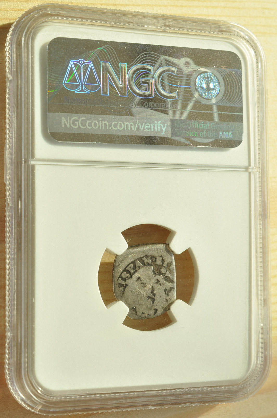 《竞宝斋》钱币微拍-第3场（0佣金包邮） NGC FAIR2 危地马拉1736年1R 地球双柱银币 官方剪切使用非常稀少