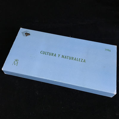 《竞宝斋》钱币微拍-第3场（0佣金包邮） - 925银（币总重292克）原盒证书西班牙1996年大自然系列5枚银币套装（最大一枚168克）