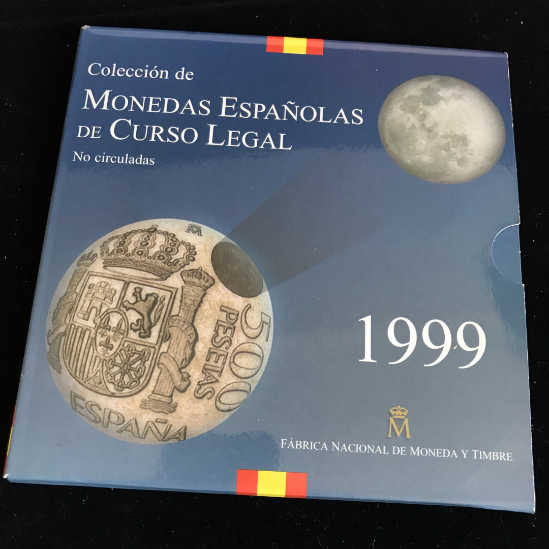 《竞宝斋》钱币微拍-第3场（0佣金包邮） 西班牙1999年卡装8枚装套币
