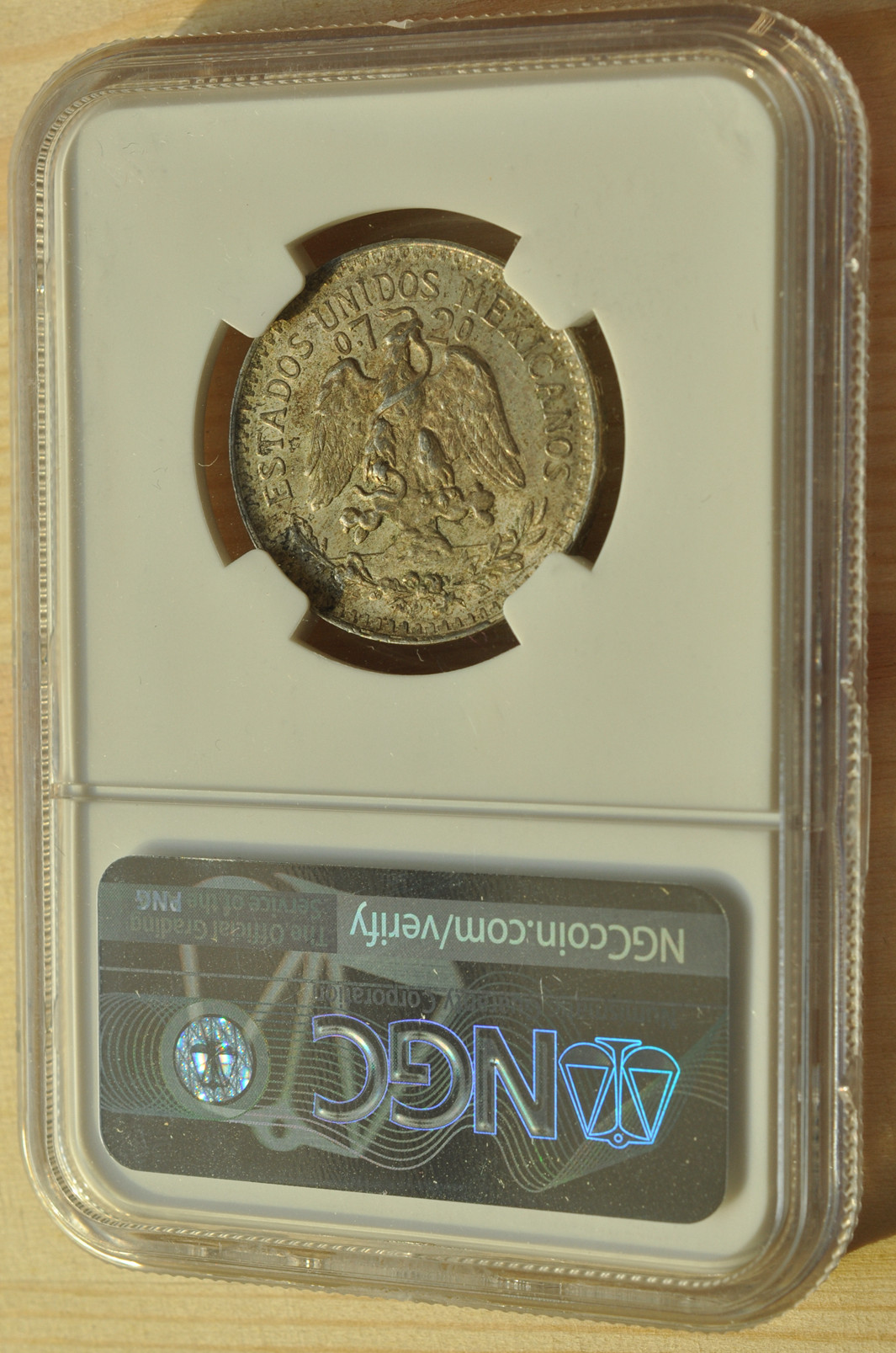 《竞宝斋》钱币微拍-第3场（0佣金包邮） MGC-MS63  墨西哥1944 年 50分 银币  难得好品