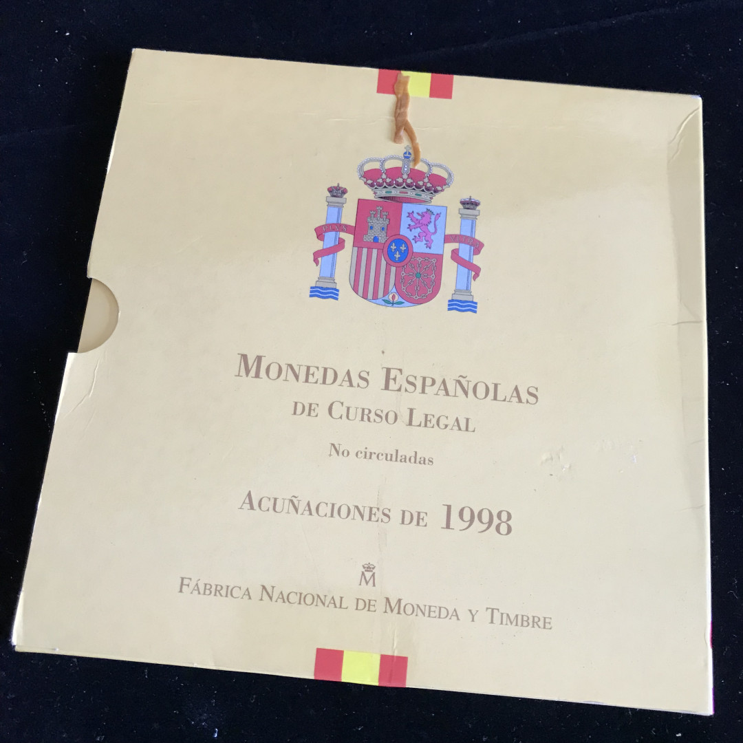 《竞宝斋》钱币微拍-第3场（0佣金包邮） 西班牙1998年卡装8枚装套币