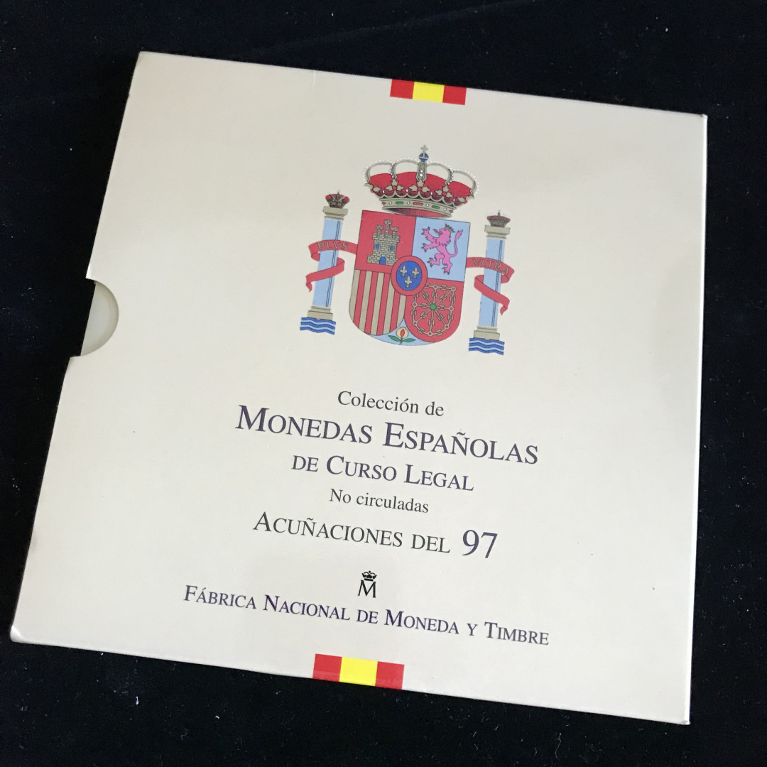《竞宝斋》钱币微拍-第3场（0佣金包邮） 西班牙1997年卡装8枚装套币