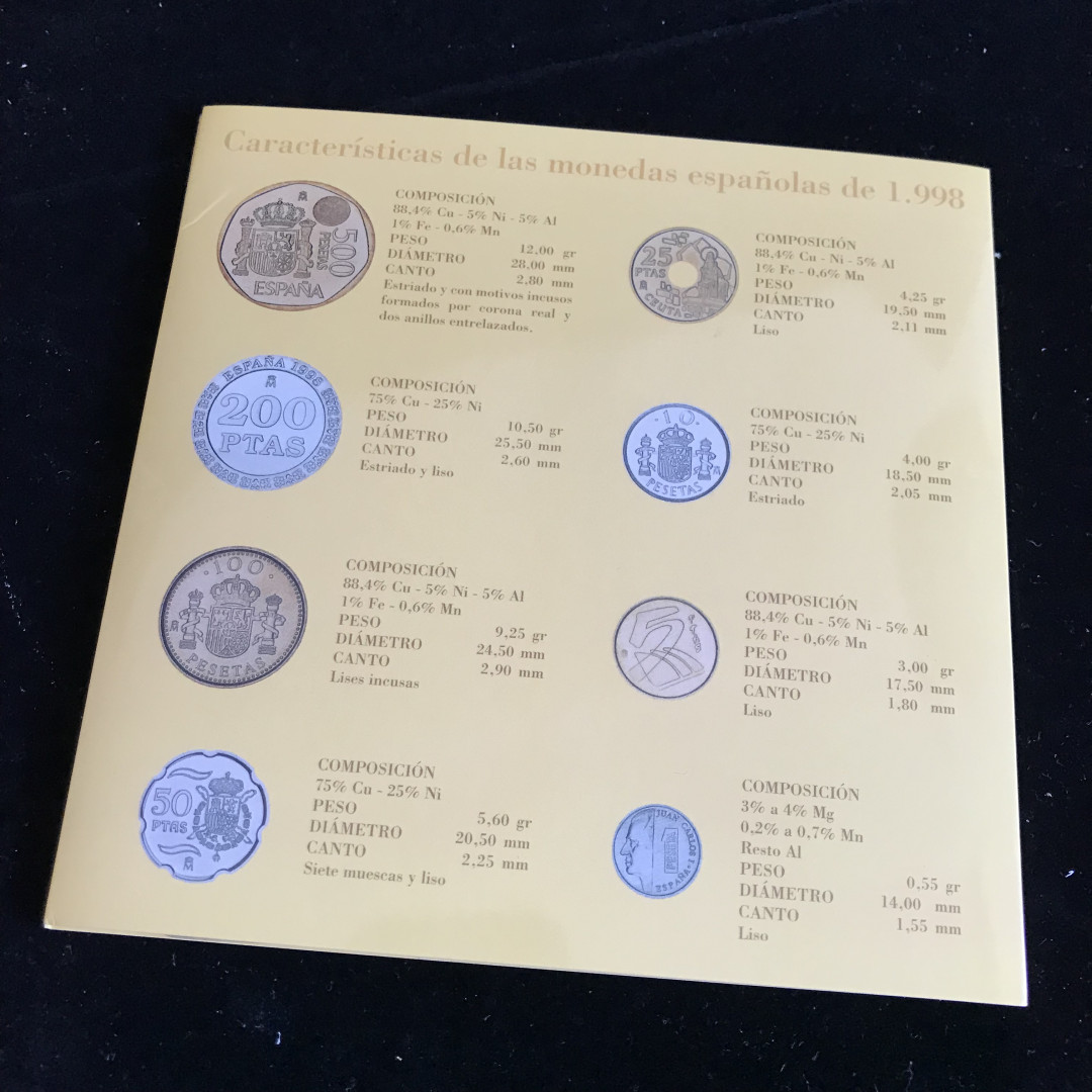 《竞宝斋》钱币微拍-第3场（0佣金包邮） 西班牙1998年卡装8枚装套币