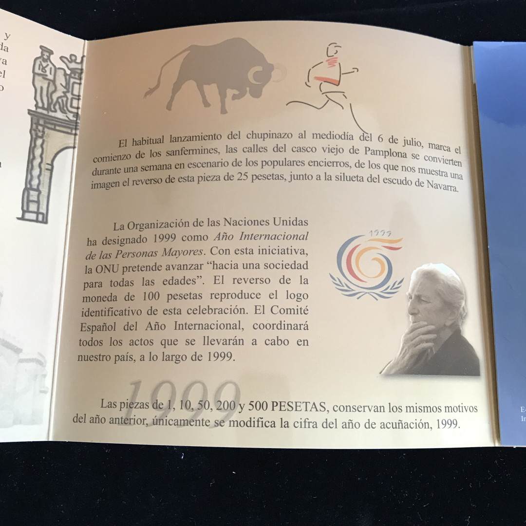 《竞宝斋》钱币微拍-第3场（0佣金包邮） 西班牙1999年卡装8枚装套币