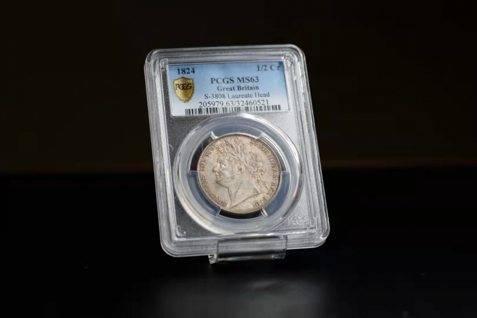 凡希社世界钱币微拍第一百六十九期 荐！1824乔四1/2克朗PCGS-MS63粉彩极赞！