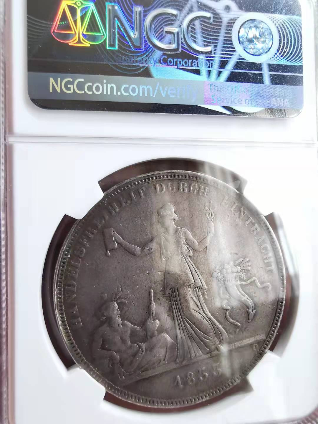 凡希社世界钱币微拍第一百六十九期 1833符腾堡自由贸易纪念泰勒NGC-VFD