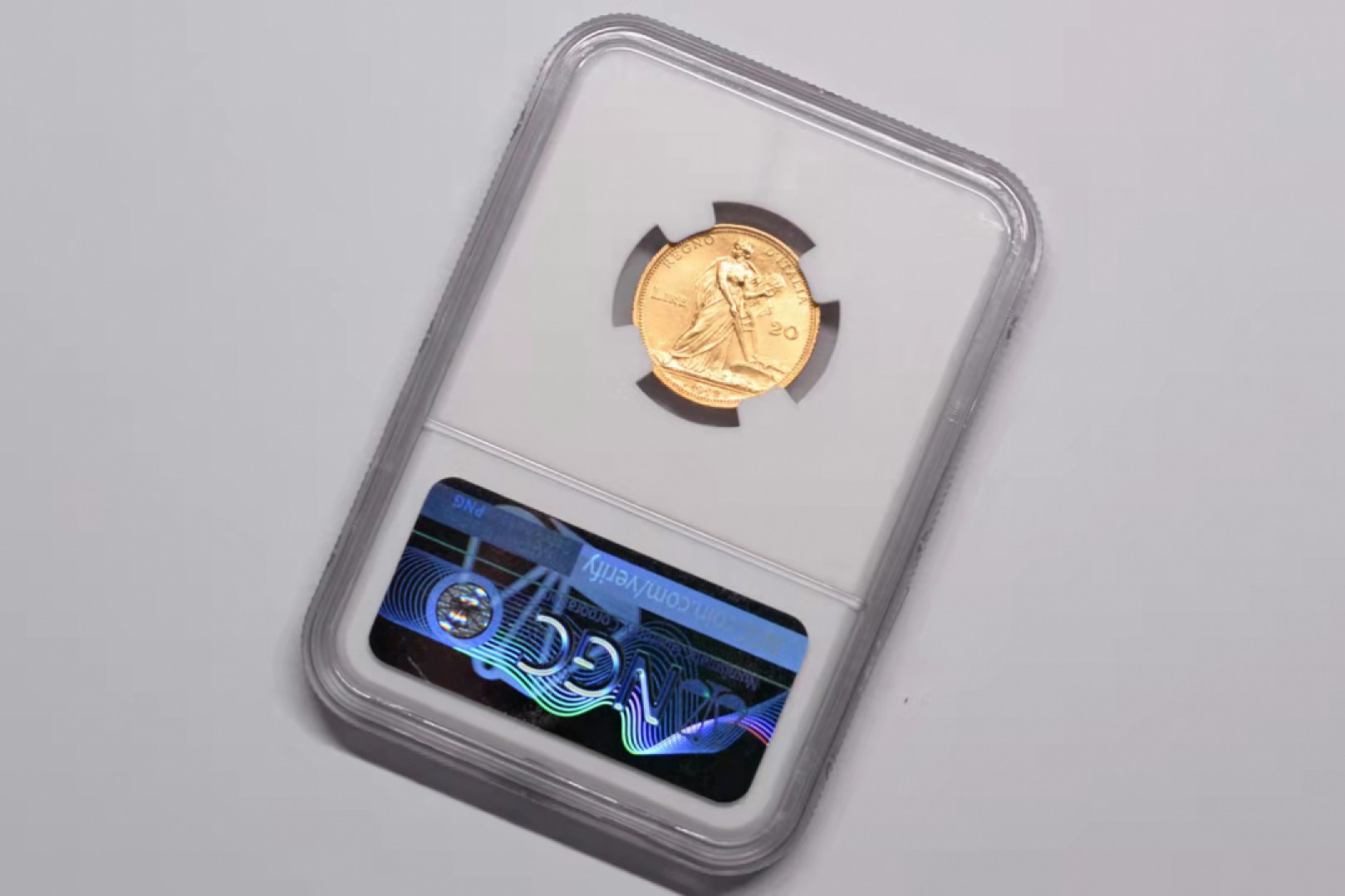 凡希社世界钱币微拍第一百六十九期 稀！1912意大利丰收女神20里拉金币NGC-MS63稀有品种！