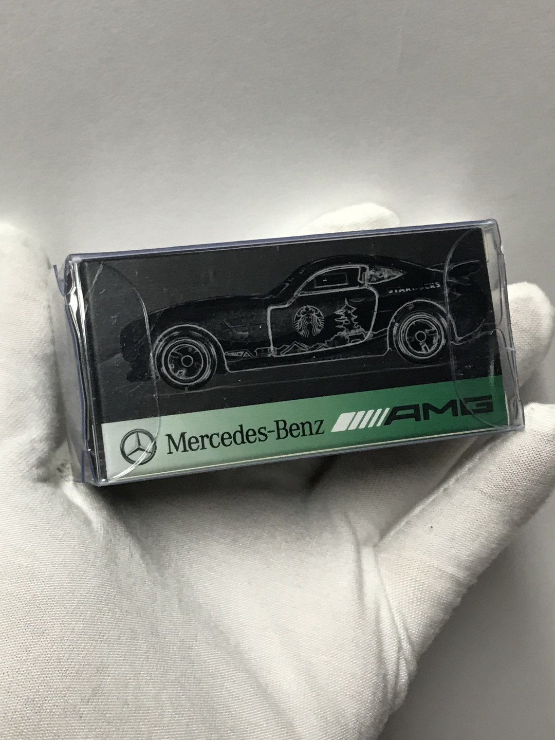 零元拍：星巴克X奔驰联名 AMG跑车 车模