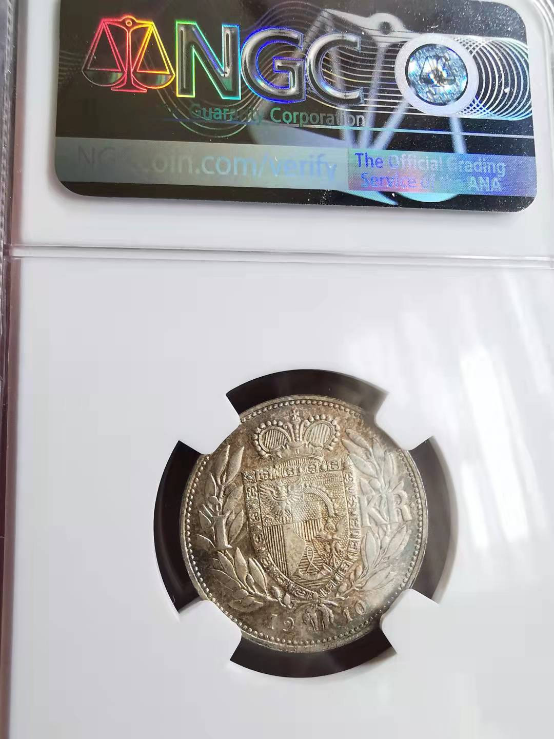 凡希社世界钱币微拍第一百六十九期 1910列支敦士登克朗NGC-MS64