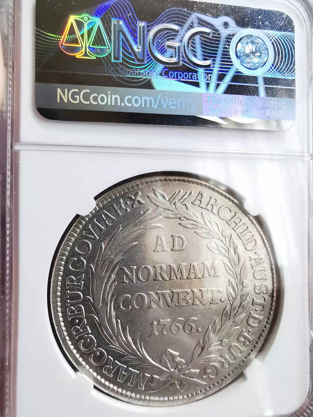 凡希社世界钱币微拍第一百六十九期 1766奥地利布尔高泰勒大银NGC-XFD