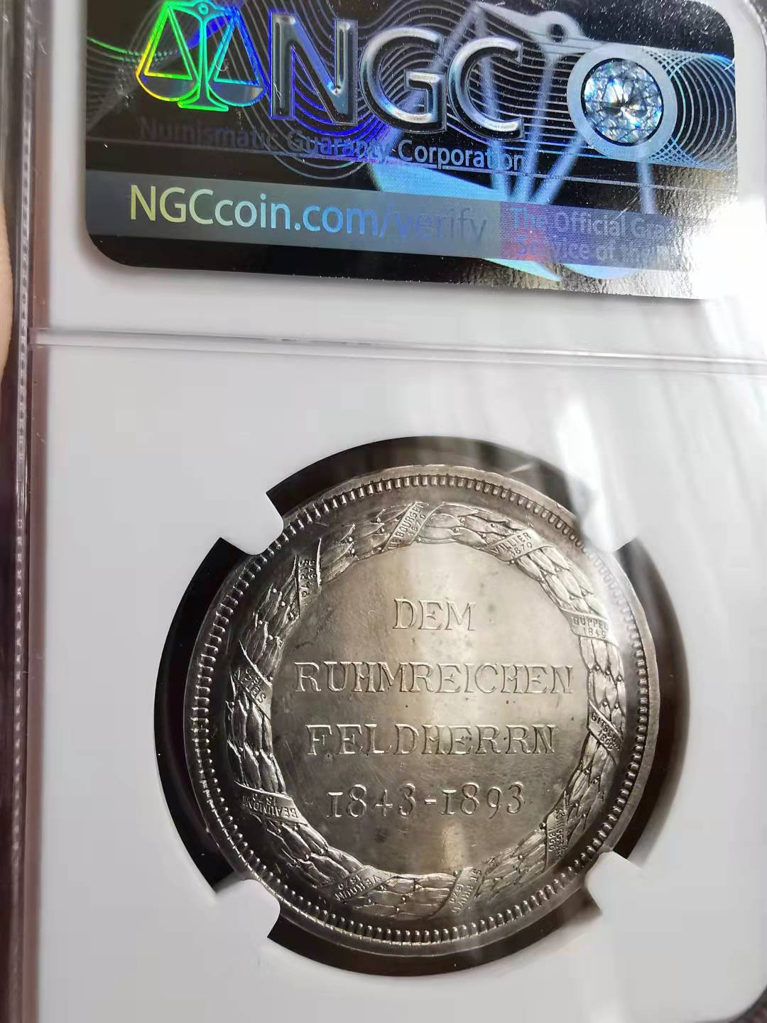 凡希社世界钱币微拍第一百六十九期 1893萨克森纪念银章NGC-MS62