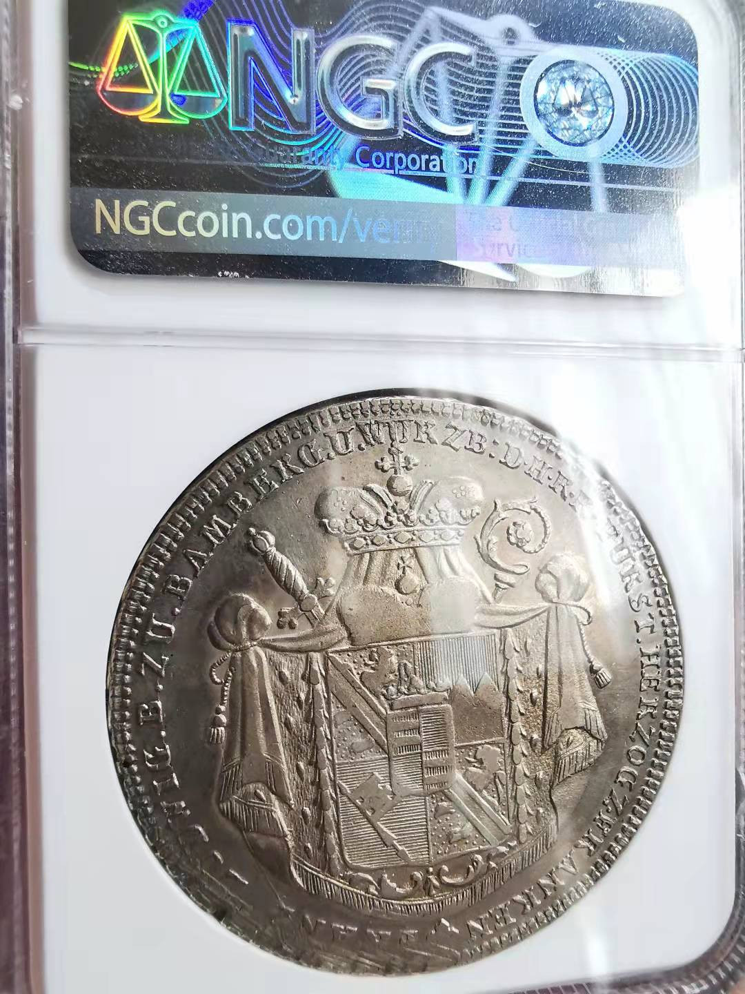 凡希社世界钱币微拍第一百六十九期 1795班贝格泰勒大银NGC-AUD