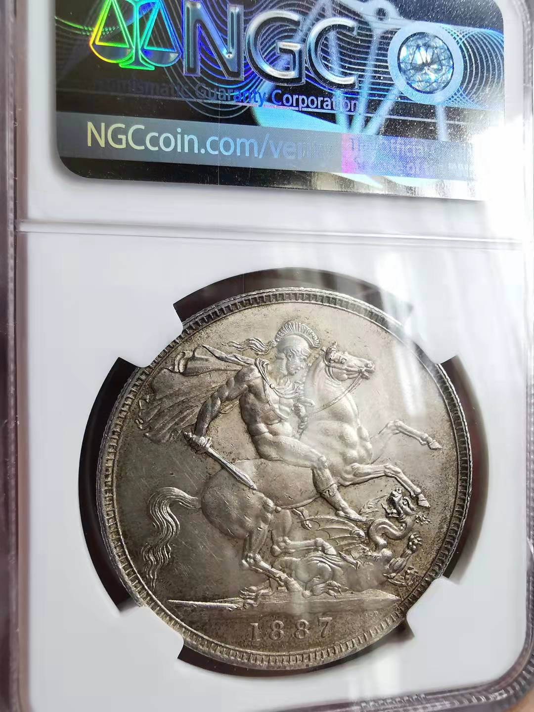 凡希社世界钱币微拍第一百六十九期 1887英国老维高冠马剑NGC-MS62